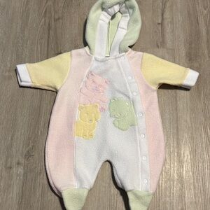 Pastel Hooded Baby Onesie